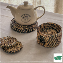 Lade das Bild in den Galerie-Viewer, ITIKA Néro Coasters (Set of 6) with Holder