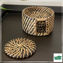 Lade das Bild in den Galerie-Viewer, ITIKA Néro Coasters (Set of 6) with Holder