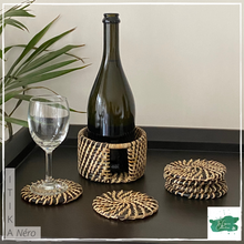 Lade das Bild in den Galerie-Viewer, ITIKA Néro Coasters (Set of 6) with Holder